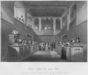 Chapelle Royale - Palais de St. James, vers 1841
