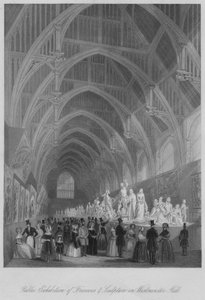 Exposition publique de fresques et de sculptures dans Westminster Hall