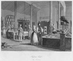 Reform Club. La cuisine, vers 1841