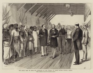 La visite royale en Inde, la réception du vice-roi à la gare de Boree Bunder, Bombay - William Ralston