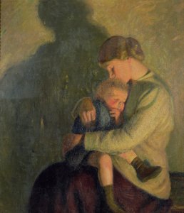 Mère et enfant : à la chandelle