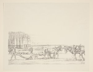 Labourage du terrain - William Rothenstein