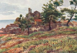 La vieille ville de Cannes (lithographie couleur)