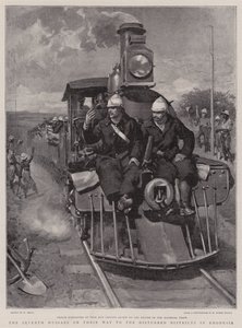 Les septième hussards en route vers le district troublé en Rhodésie - William Small