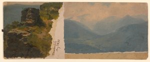 Étude de paysage, Drachenfels, Allemagne
