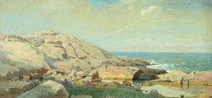 La côte du Maine au coucher du soleil