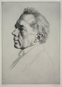 Campbell Dodgson, profil à gauche, 1919