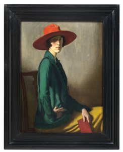 Dame au chapeau rouge