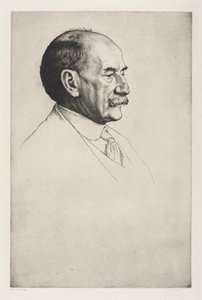 Thomas Hardy, de profil à droite, 1910 - William Strang
