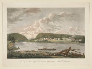 Vue de Water Gap et des verreries colombiennes, rivière Delaware - William Strickland