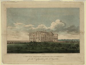 Vue de la Maison Blanche dans la ville de Washington après l
