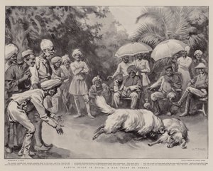 Sport indigène en Inde, un combat de béliers au Bengale - William T. Maud