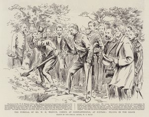 Les funérailles de M. W H Wrench, consul à Constantinople, à Scutari, remplissant la tombe - William T. Maud