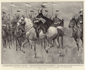 Le Kaiser et les Royals, Sa Majesté inspectant le régiment à Shorncliffe