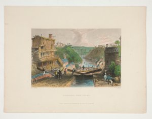 Lockport, canal Érié, illustration pour Nathaniel Parker Willis