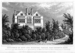 Résidence du général Sir Herbert Taylor, baronnet, Regents Park, Londres, 1827