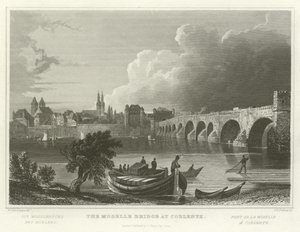 Le Pont de la Moselle à Coblence - William Tombleson