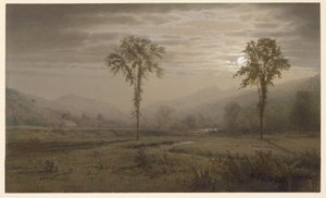 Clair de lune sur le Mont Lafayette, New Hampshire - William Trost Richards