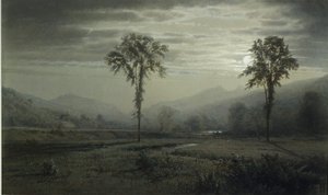 Clair de lune sur le mont Lafayette, dans le New Hampshire - William Trost Richards