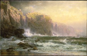 La ligue Long Breakers en pleine action sur le récif - William Trost Richards