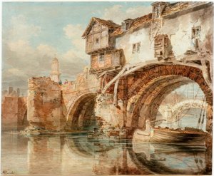 Le vieux pont gallois à Shrewsbury - Joseph Mallord William Turner