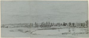 Paysage étendu avec un étang - William Turner of Oxford