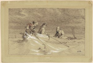 Étude pour "Pêche au shad"