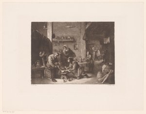 Intérieur avec un médecin et un barbier - William Unger