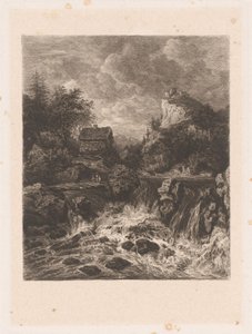 Paysage avec une cascade - William Unger