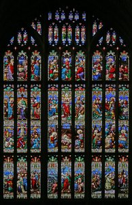 La Nativité et le thème du Baptême, 1859 (vitrail) - William Wailes