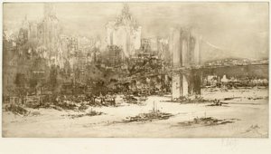 Pont de Brooklyn, New York (grande planche) - William Walcot