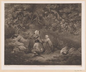 Famille se reposant dans une forêt - William Ward