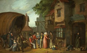 Scène devant une auberge, peut-être à Congresbury, Somerset, c.1824