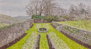 Jardin de la piscine, hiver, 2019