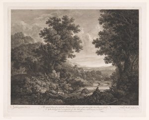 Paysage avec des figures autour d