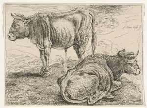 Deux bœufs - William Young Ottley