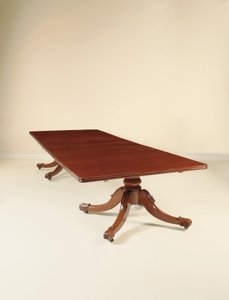 Table à manger à deux piédestaux George IV irlandaise, vers 1825