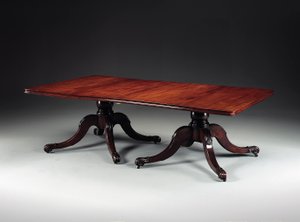 Table à manger à deux piédestaux George IV irlandaise, vers 1825