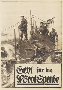 Donnez à la Donation Sous-marine. Affiche, 1917 - Willy Stöwer