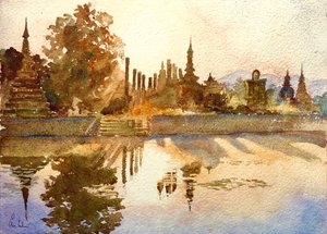 982 Sukhothai, soleil du soir