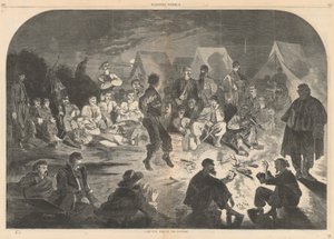 Feu de bivouac sur le Potomac ; de Harper - Winslow Homer