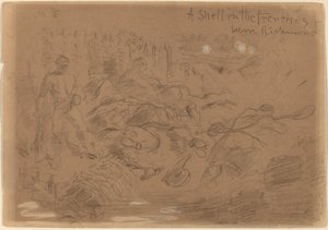 Un obus dans les tranchées devant Richmond [recto] - Winslow Homer
