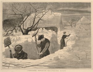 A Winter Morning--Shovelling Out, tiré de Every Saturday, 14 janvier 1871 - Winslow Homer