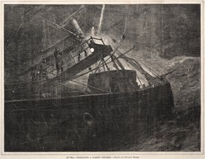 En mer, signalant un vapeur passant, 1871