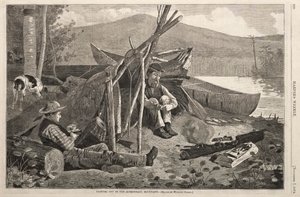 Camping dans les montagnes Adirondack, 1874 - Winslow Homer