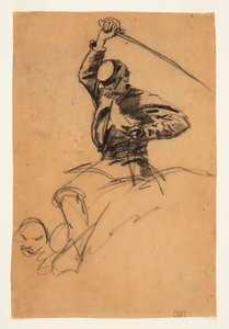 Soldat de cavalerie avec épée à cheval