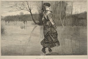 Cutting a Figure, tiré de Every Saturday, 4 février 1871 - Winslow Homer