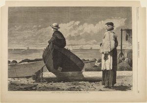 Papa arrive ! - Winslow Homer
