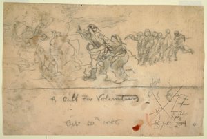 Dessin, appel aux volontaires, 20 octobre 1886 - Winslow Homer