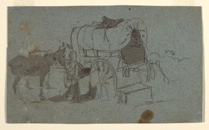 Dessin, Chariot et mulet de l